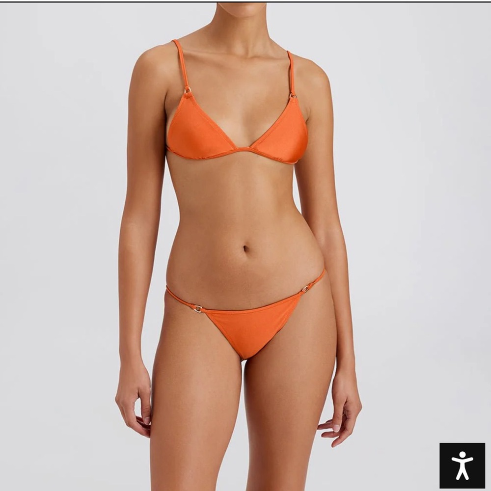 NWT solid and stripped x Sofia richie grainge orange swim suit